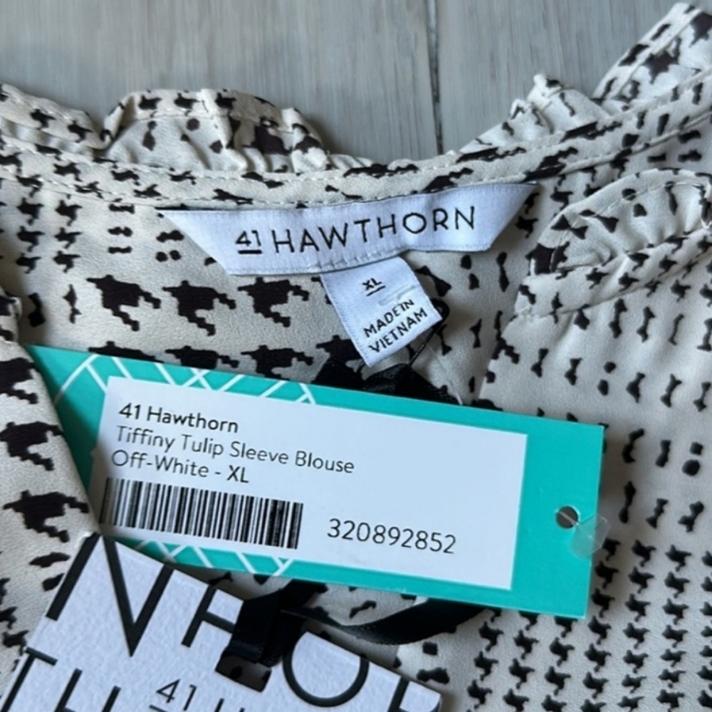 Hawthorn 41 Tiffiny Tulip Sleeve Blouse, Sz Small - Picture 5 of 10